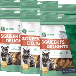 Dr. Marty Squeeki's Delights Freeze-Dried Raw Salmon Cat Treats, 4oz
