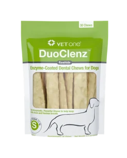 DuoClenz Enzyme-Coated Rawhide Dental Chews for Dogs