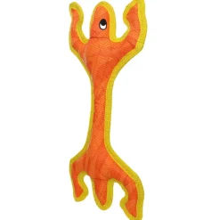 Duraforce Lizard Tiger Pink Orange & Yellow Dog Toy