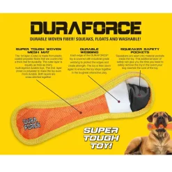 Duraforce Star Tiger Orange & Yellow Dog Toy