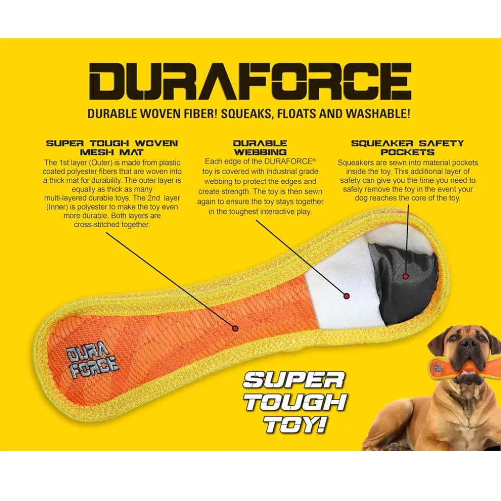 Duraforce Star Tiger Orange & Yellow Dog Toy