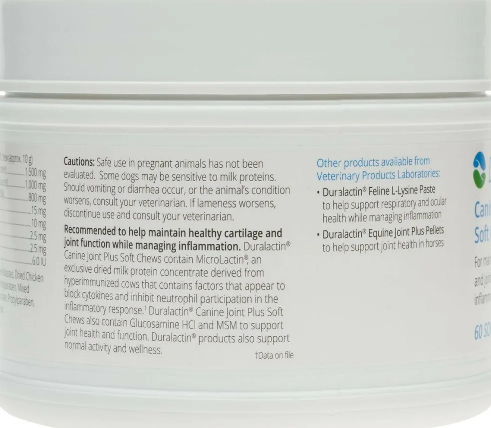 Duralactin Canine Joint Plus Soft Chews