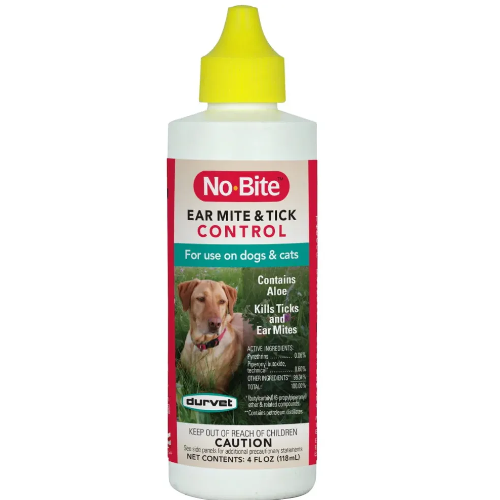 Durvet No-Bite™ Ear Mite & Tick Control Solution For Dogs & Cats (4 oz)