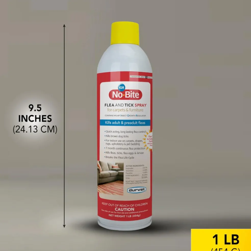 Durvet No-Bite IGR Flea & Tick Spray for Carpets & Furniture (16 oz)