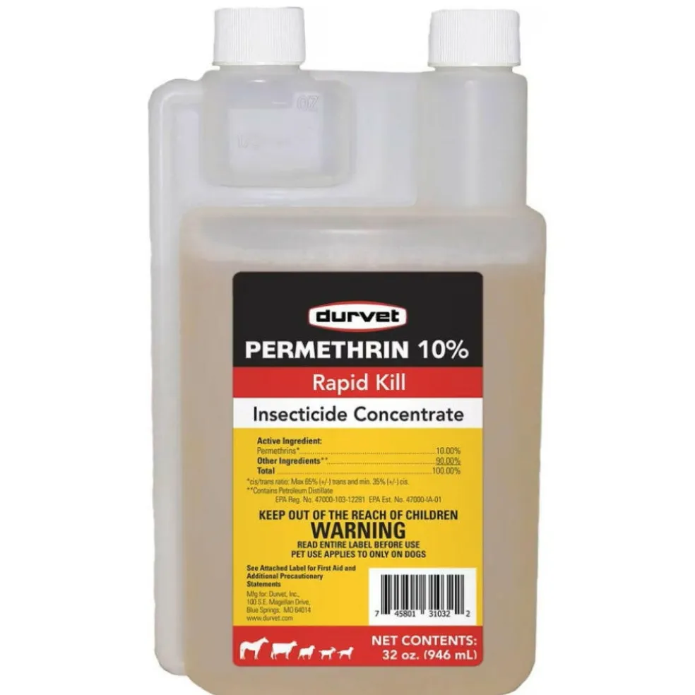 Durvet Permethrin 10% Rapid Kill Insecticide Concentrate (32 oz)