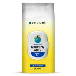 Earthbath Hypo-Allergenic Fragrance-Free Grooming Wipes for Dogs & Cats