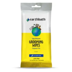 Earthbath Hypo-Allergenic Fragrance-Free Grooming Wipes for Dogs & Cats