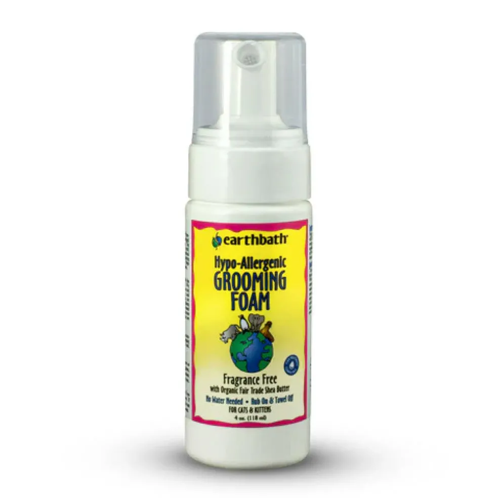 Earthbath Hypo Allergenic Waterless Grooming Foam for Cats (4 oz)