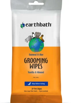 Earthbath Oatmeal & Aloe Vanilla & Almond Grooming Wipes for Dogs & Cats