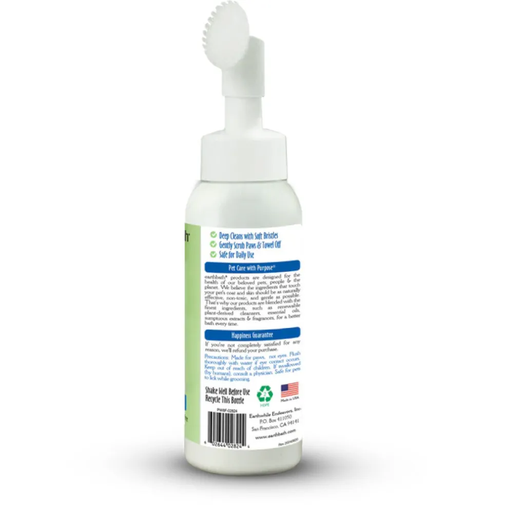 Earthbath Paw Wash with Scrubber Brush for Dogs & Cats (8 oz)