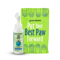 Earthbath Paw Wash with Scrubber Brush for Dogs & Cats (8 oz)