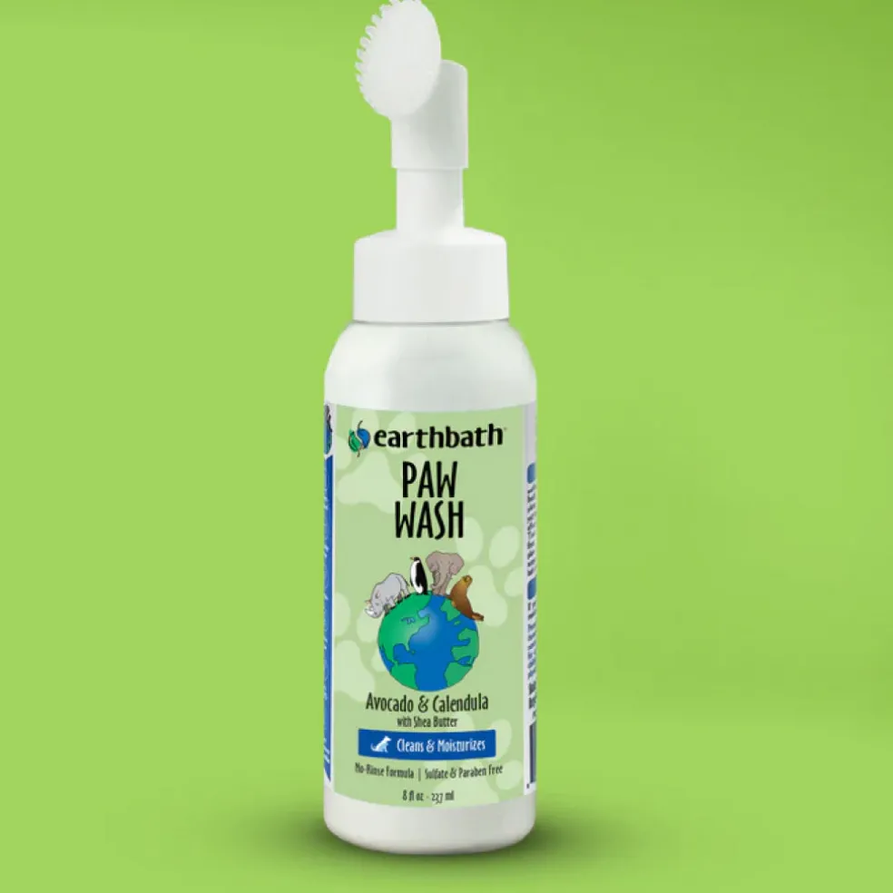 Earthbath Paw Wash with Scrubber Brush for Dogs & Cats (8 oz)