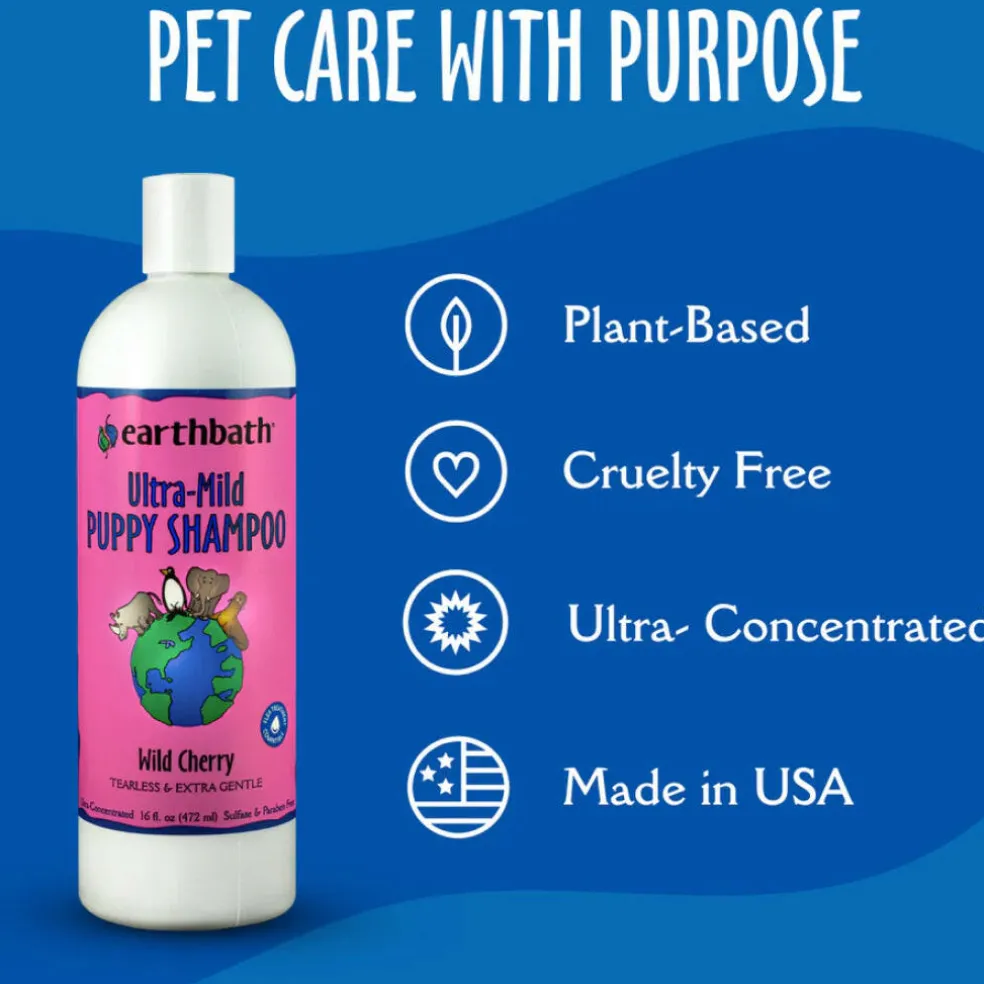 Earthbath Ultra-Mild Tearless Whild Cherry Shampoo for Puppies (16 oz)