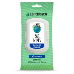 Earthbath Witch Hazel & Chamomile Ear Wipes for Dogs & Cats (30 ct)
