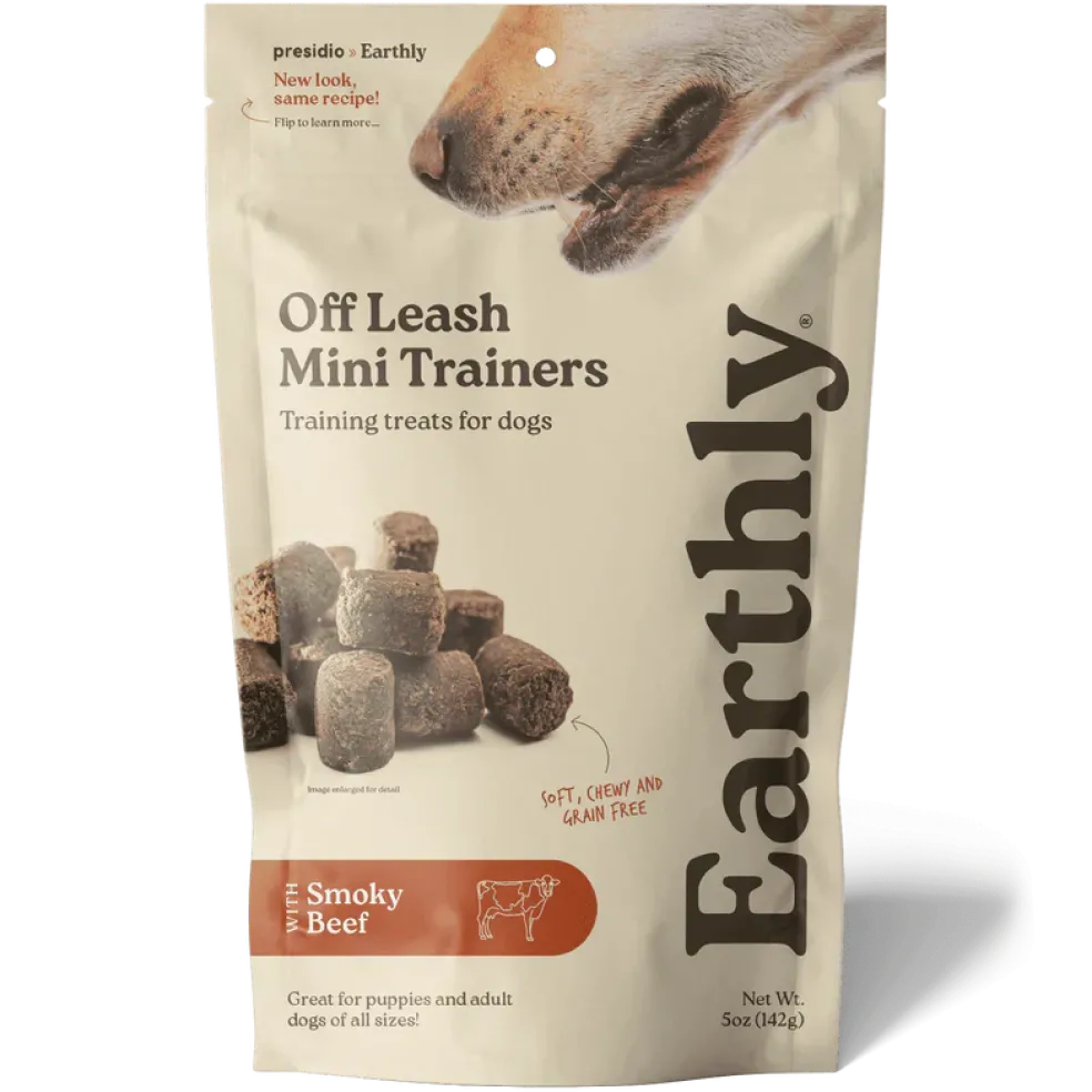 Earthly Off Leash Mini Trainers Smokey Beef Recipe Dog Treats (5 oz)