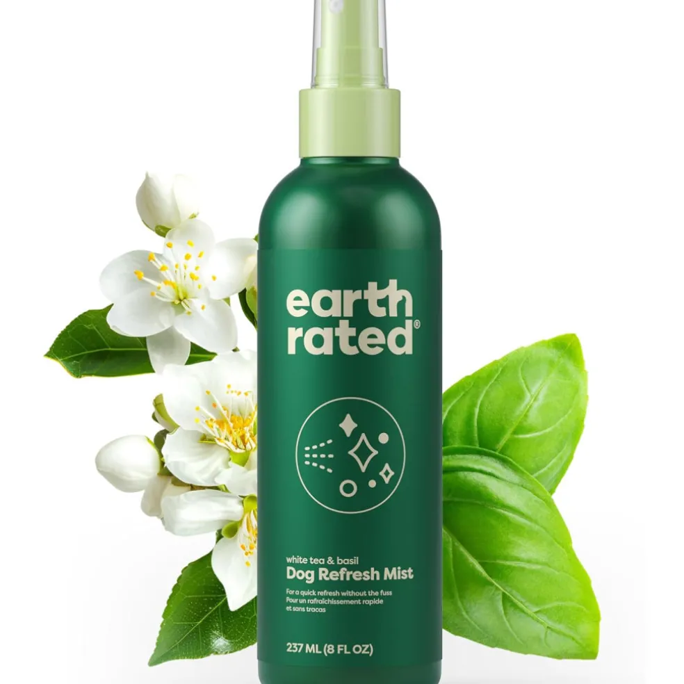 Earth Rated Deodorizing Spray Conditioning & Odor-Eliminating White Tea & Basil Refresh Mist for Dogs (8 oz)