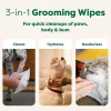 Earth Rated Hypoallergenic Dog Grooming Wipes, White Tea & Basil Scented (100 count)
