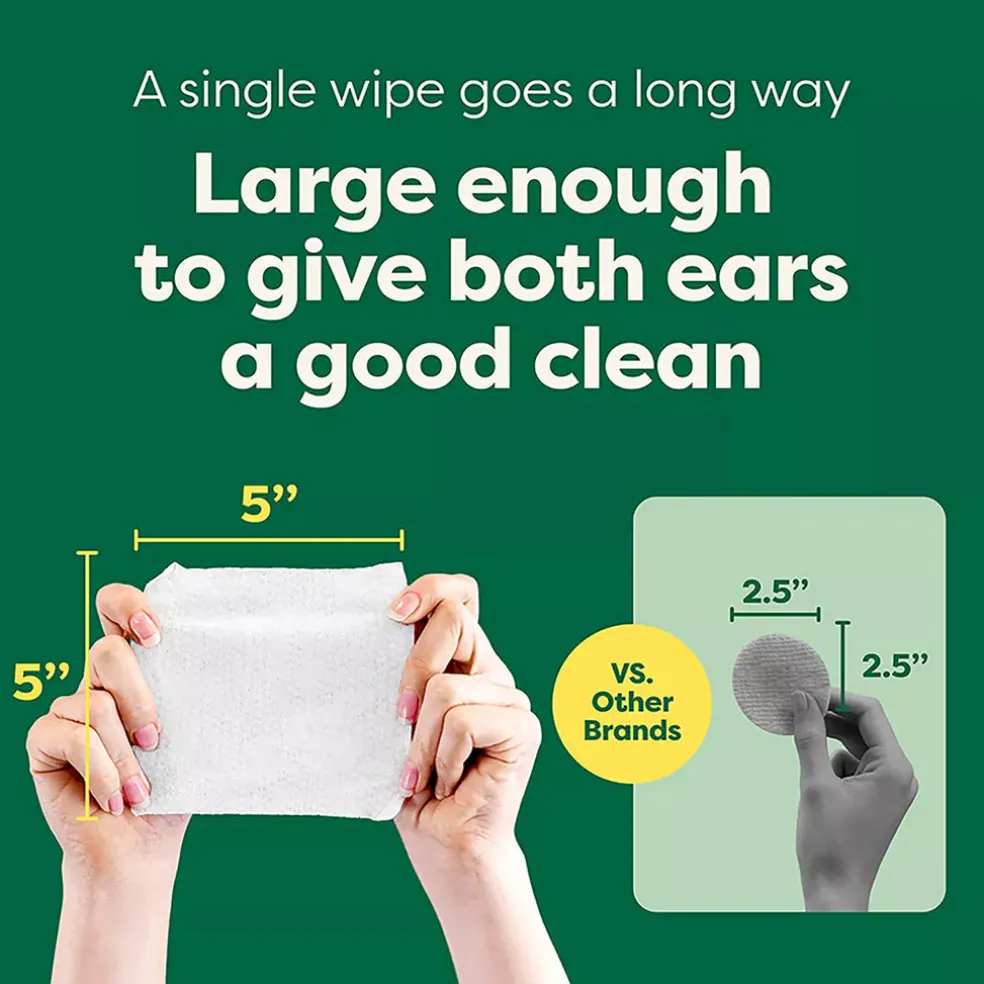 Earth Rated Hypoallergenic Ear Wipes For Dogs (60 ct)