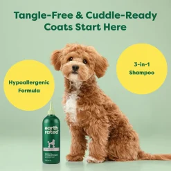 Earth Rated 3-in-1 Curly Coat White Tea & Basil Shampoo & Conditioner for Dogs (16 oz)