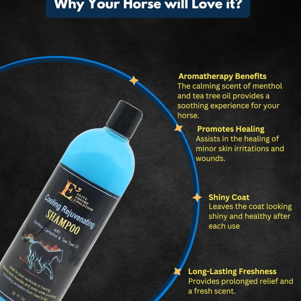 E3 Cooling Rejuvenating Shampoo for Horses (32 oz)