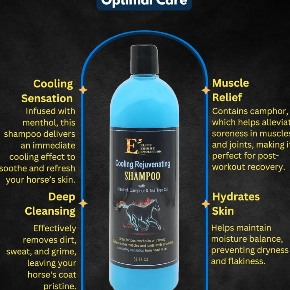 E3 Cooling Rejuvenating Shampoo for Horses (32 oz)