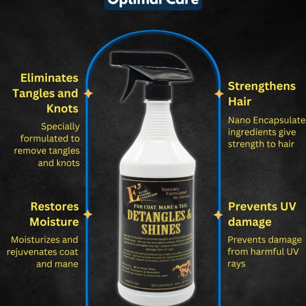 E3 Detangles & Shines Spray for Horses