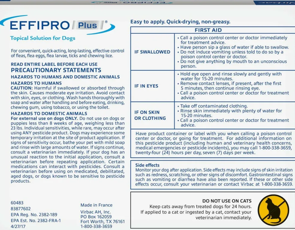 Effipro Plus for Medium Dogs 23-44.9 lbs (3 doses)