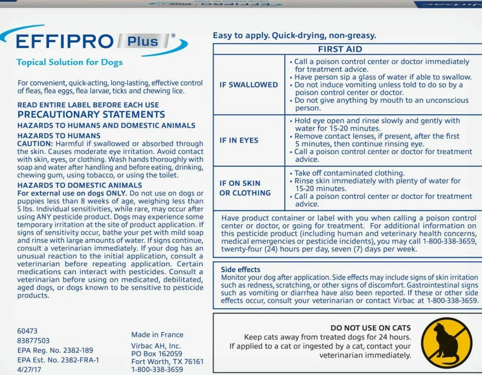 Effipro Plus for Small Dogs 5-22.9 lbs (3 doses)