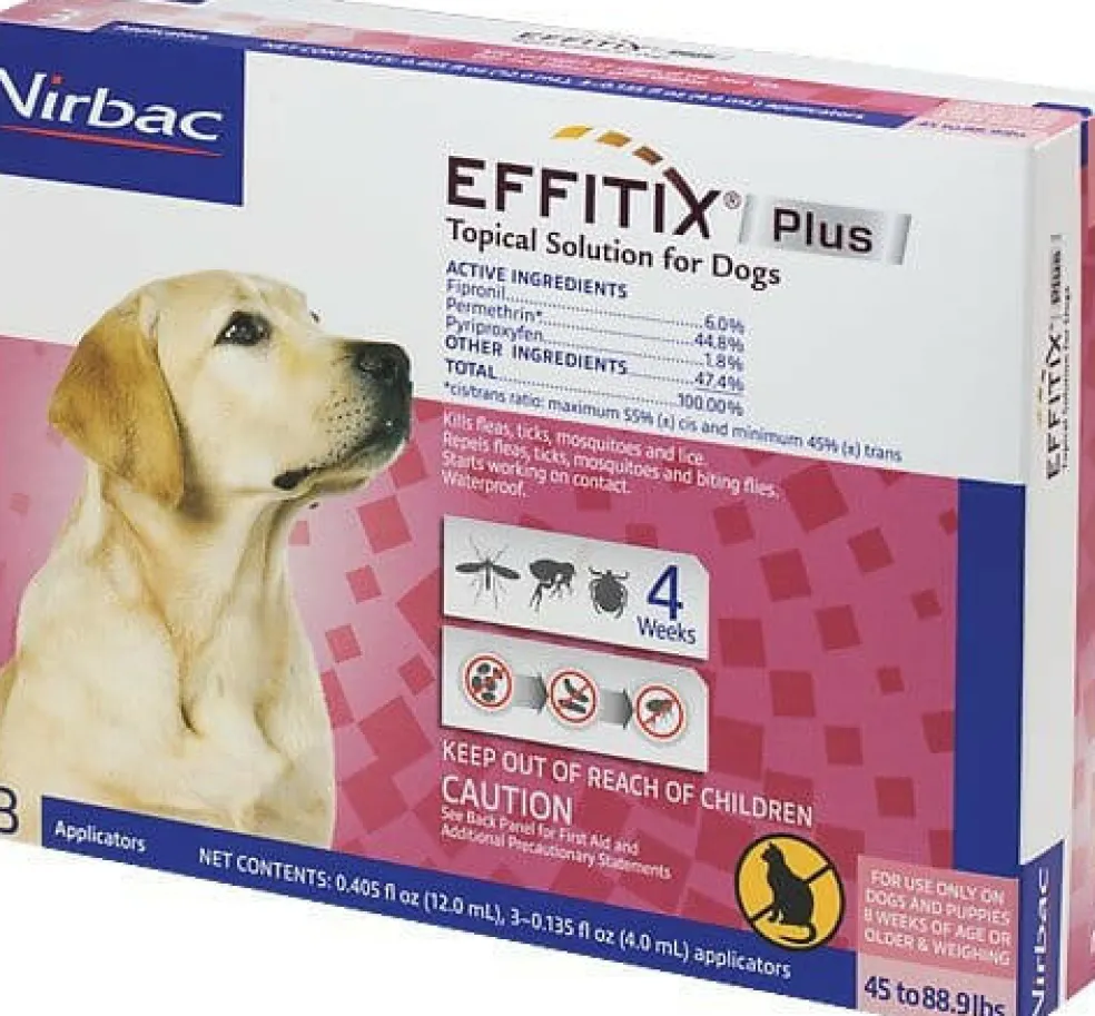 Effitix Plus for Large Dogs, 45-88.9 lbs, 3 Doses