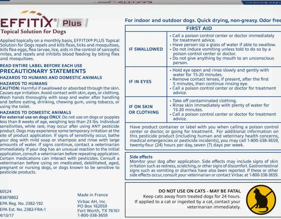 Effitix Plus for Medium Dogs, 23-44.9 lbs, 3 Doses