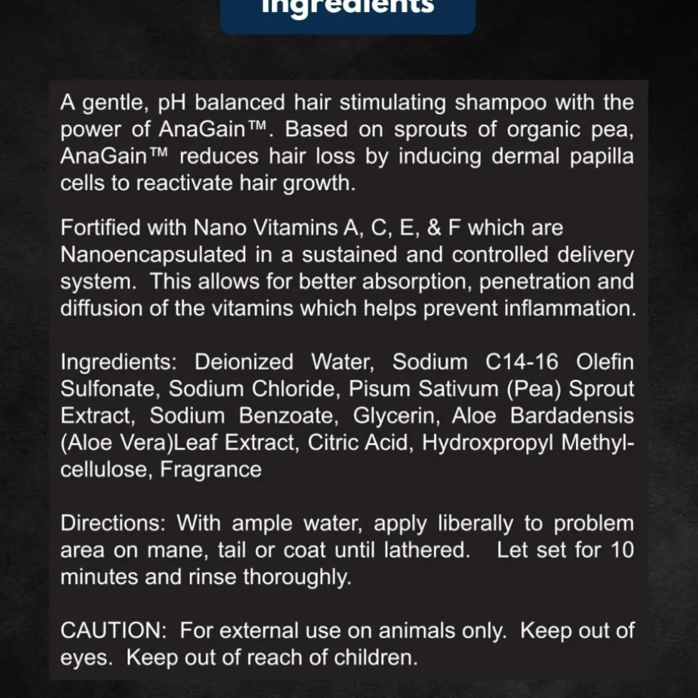 E3 Hair Growth Shampoo with Anagain for Horses (16 oz)
