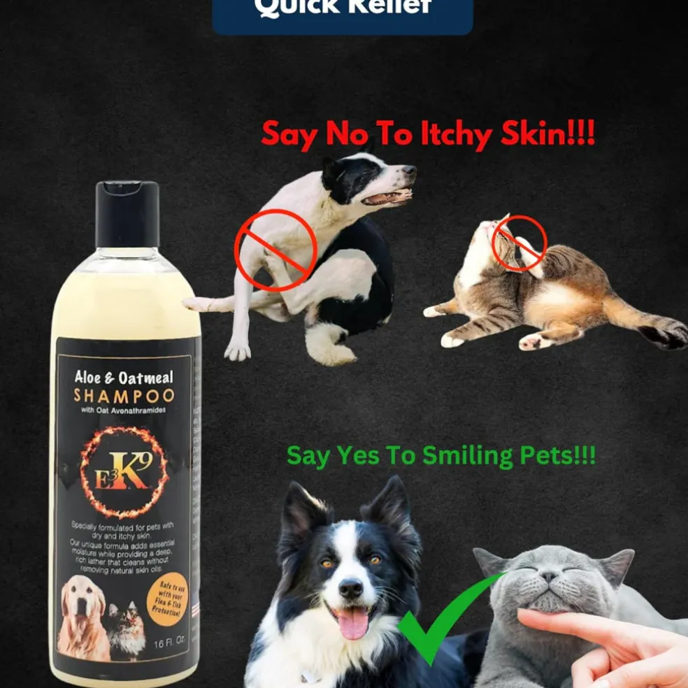 E3 K9 Aloe & Oatmeal Shampoo for Dogs (16 oz)