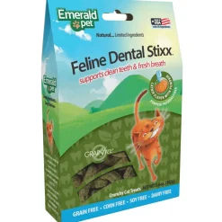 Emerald Pet Feline Dental Stixx with Catnip & Pumpkin Dental Cat Treats (3.6 oz)