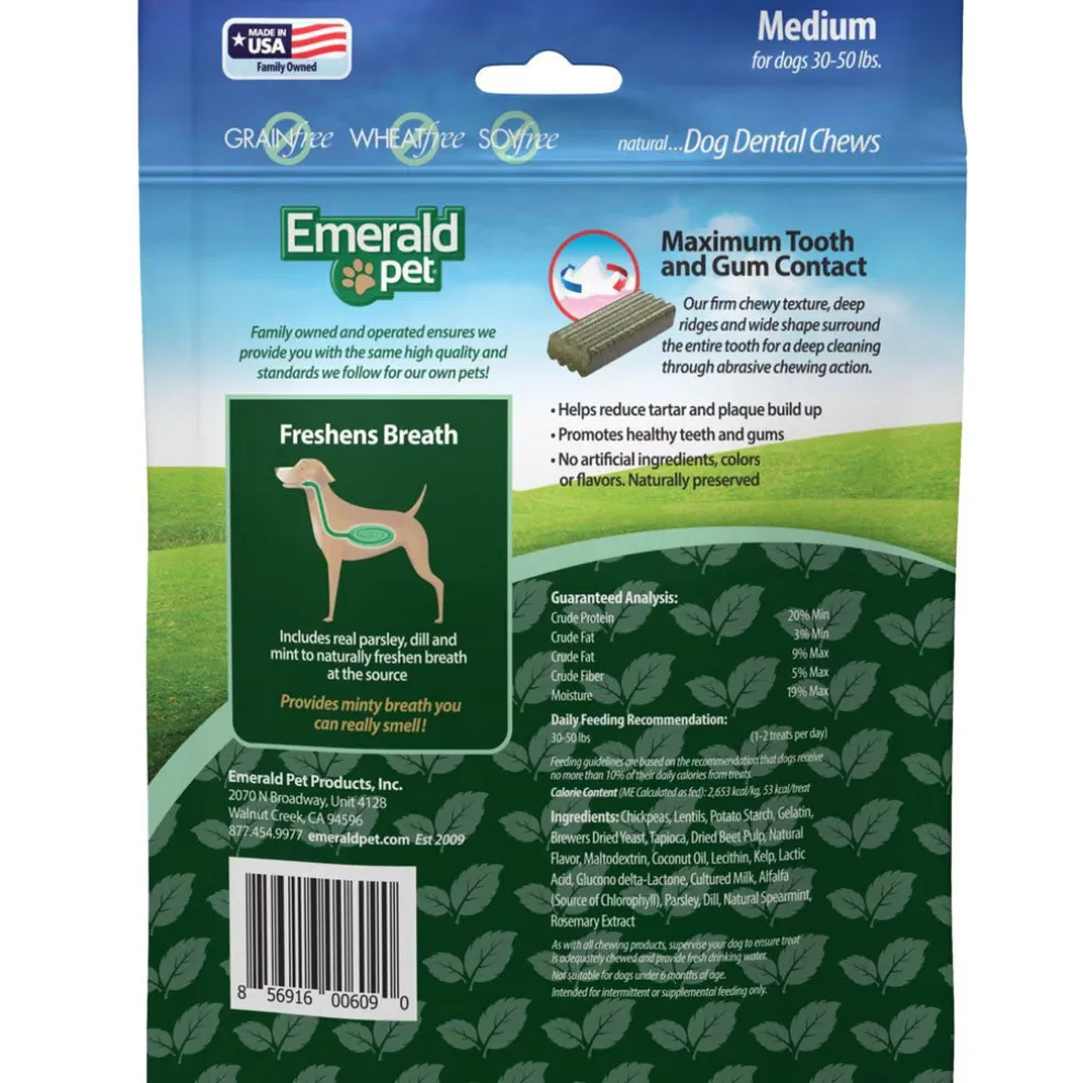 Emerald Pet Fresh Smileezz Grain-Free Medium Dental Dog Treats