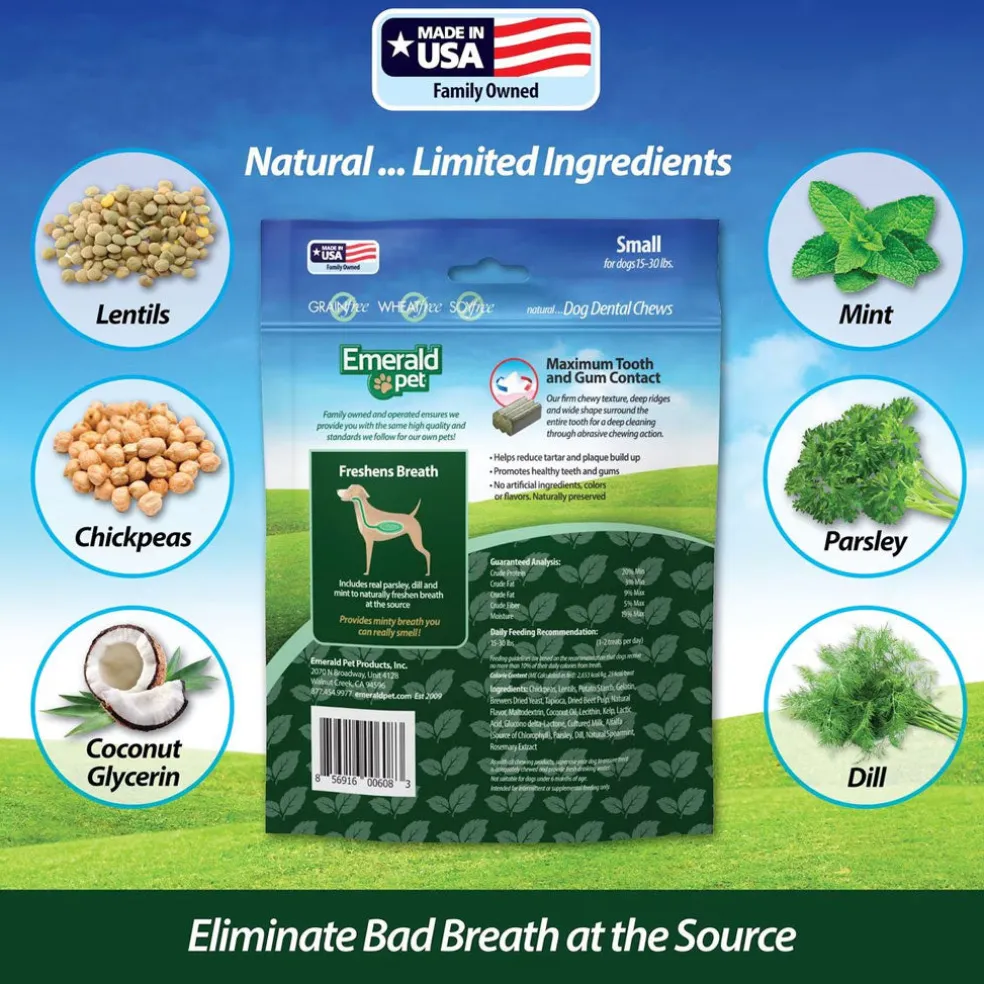 Emerald Pet Fresh Smileezz Grain-Free Small Dental Dog Treats