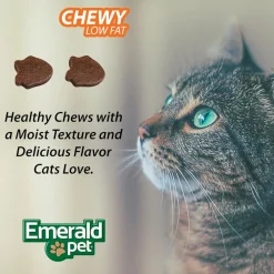 Emerald Pet Hairball Support Grain-Free Cat Soft Chews, 2.5-oz