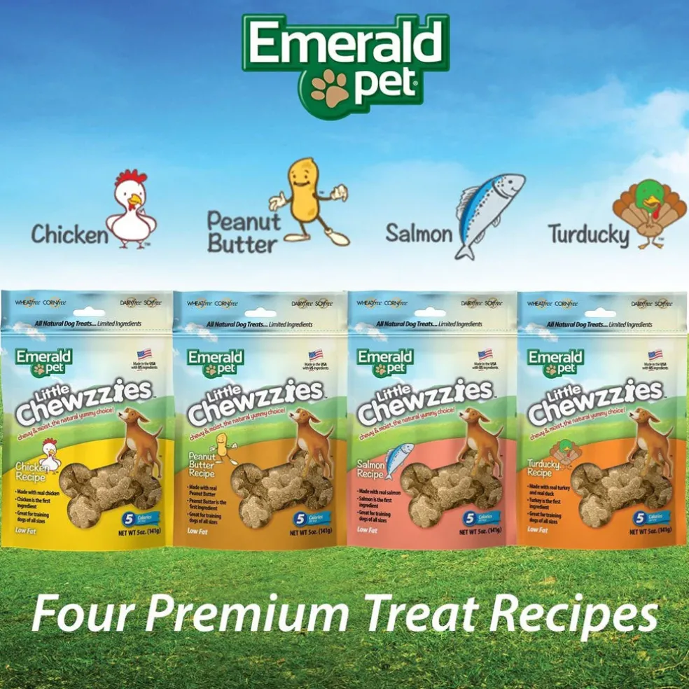 Emerald Pet Little Chewzzies Peanut Butter Recipe Dog Treats, 5-oz