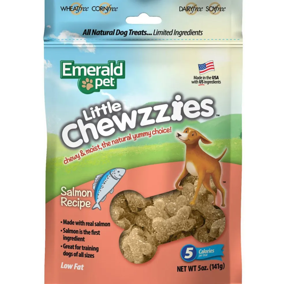 Emerald Pet Little Chewzzies Salmon Recipe Dog Treats, 5-oz