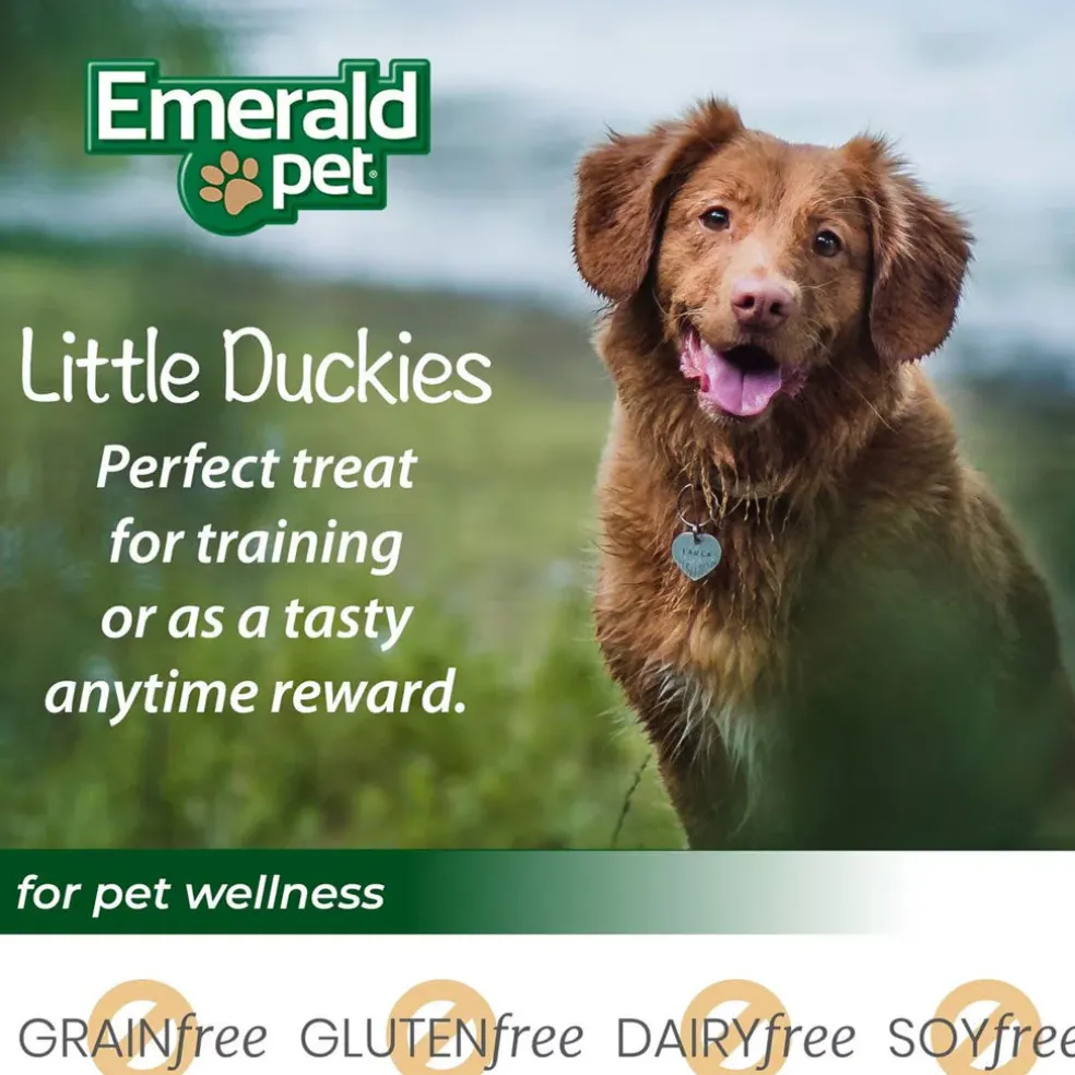 Emerald Pet Little Duckies Grain-Free with Duck & Pumpkin Dog Treats, 5-oz