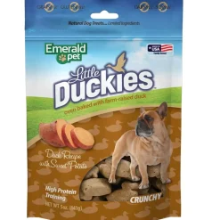 Emerald Pet Little Duckies Grain-Free with Duck & Sweet Potato Dog Treats, 5-oz