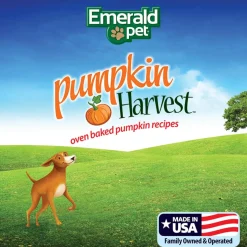 Emerald Pet Pumpkin Harvest Mini Trainers Pumpkin Recipe Dog Treats, 6-oz