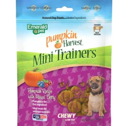 Emerald Pet Pumpkin Harvest Mini Trainers Pumpkin Recipe with Mixed Berry Dog Treats, 6-oz