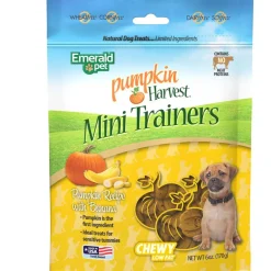 Emerald Pet Pumpkin Harvest Mini Trainers Pumpkin Recipe with Banana Dog Treats, 6-oz