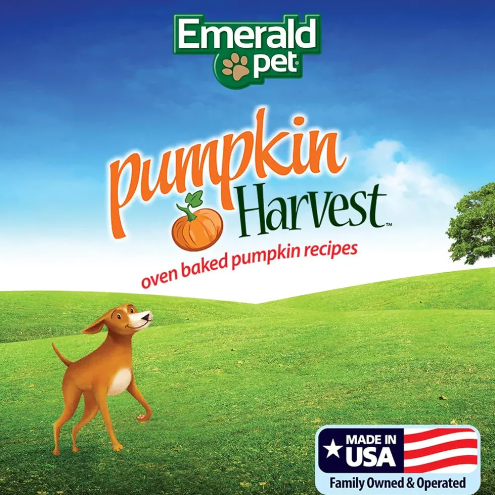 Emerald Pet Pumpkin Harvest Mini Trainers Pumpkin Recipe with Banana Dog Treats, 6-oz