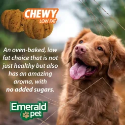 Emerald Pet Pumpkin Harvest Oven Baked with Sweet Potato Chewy Dog Treats, 6-oz