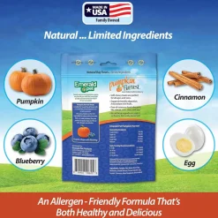 Emerald Pet Pumpkin Harvest Oven Baked with Blueberry Chewy Dog Treats, 6-oz