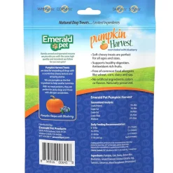 Emerald Pet Pumpkin Harvest Oven Baked with Blueberry Chewy Dog Treats, 6-oz