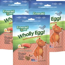Emerald Pet Wholly Egg Recipe with Salmon Cat Treats, 2.5-oz
