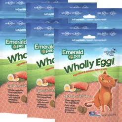 Emerald Pet Wholly Egg Recipe with Salmon Cat Treats, 2.5-oz