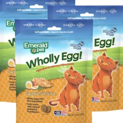 Emerald Pet Wholly Egg Recipe with Chicken Cat Treats, 2.5-oz